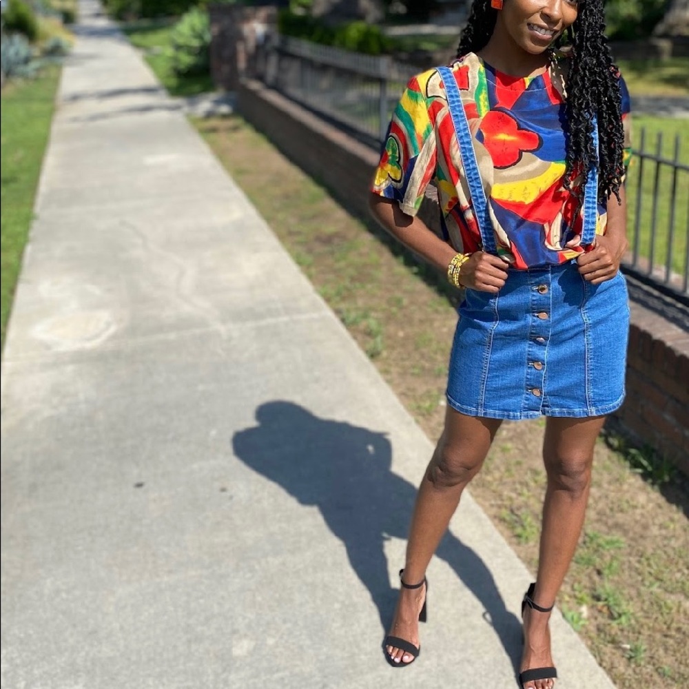 Overall Jean Skirt